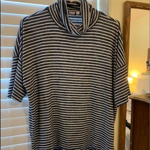 GAP striped knit cowl-neck shirt